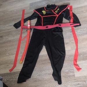 Black and Red Ninja Costume for Kids